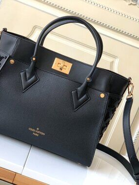 Louis Vuitton Black Embroidery onmyside Handbag monogram Tufted